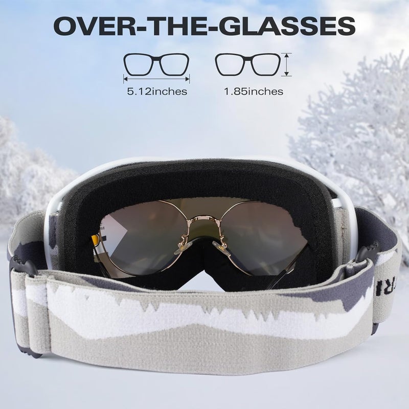 Supertrip Ski Goggles Men Women Anti-Fog Snow Goggles UV Protection Snowboard Goggles for Adult Youth - Image 4